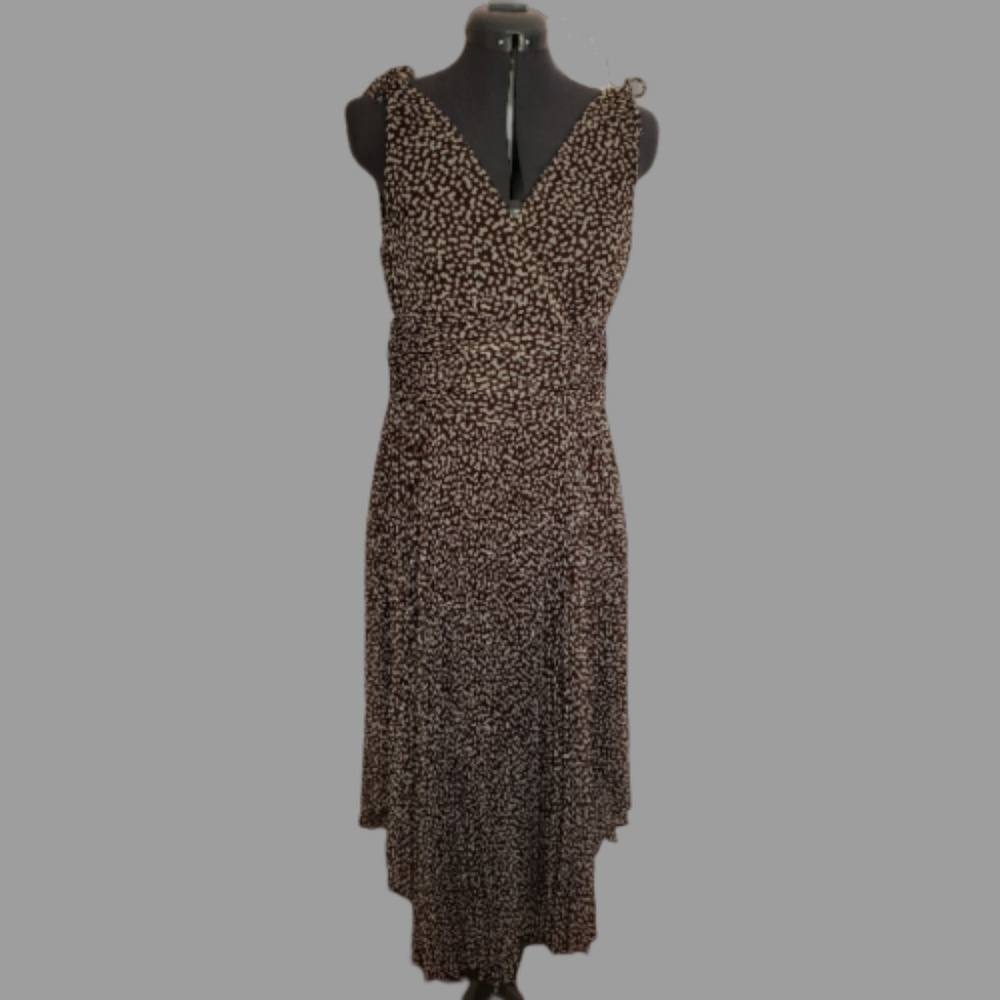 connected apparel Brown & Cream Sleeveless Dress